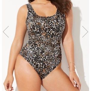 Cheetah Print Tank Wrap One Piece Bathing Suit 16